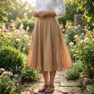 Bombažna tkanina WASHED cinnamon