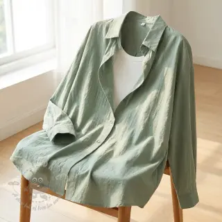 Bombažna tkanina WASHED old green