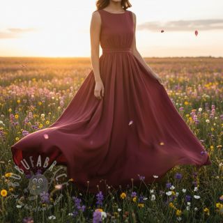 Bombažna tkanina SLUB WASHED wine red