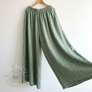 Bombažna tkanina SLUB WASHED old green