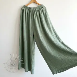 Bombažna tkanina SLUB WASHED old green