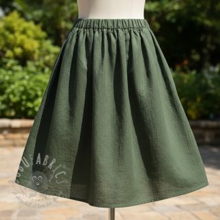 Bombažna tkanina SLUB WASHED army green