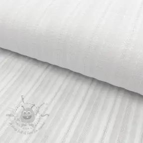 Bombažna tkanina DOBBY Stripe off white