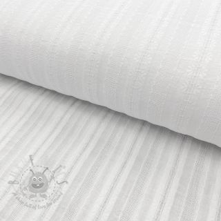 Bombažna tkanina DOBBY Stripe off white