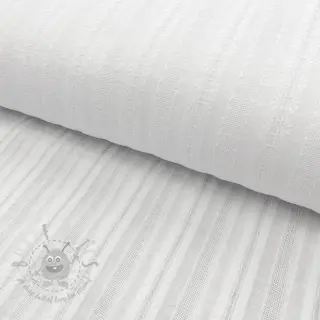 Bombažna tkanina DOBBY Stripe off white