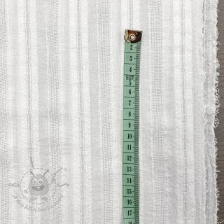 Bombažna tkanina DOBBY Stripe off white