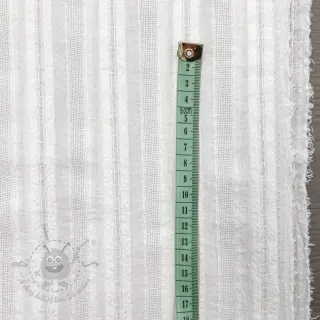 Bombažna tkanina DOBBY Stripe off white