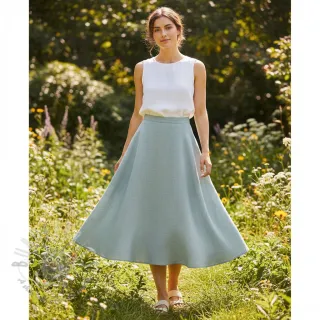 Bombažna tkanina SLUB WASHED blue