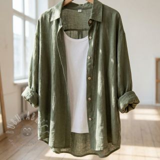 Bombažna tkanina SLUB WASHED pickle