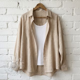 Bombažna tkanina SLUB WASHED beige