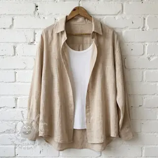 Bombažna tkanina SLUB WASHED beige