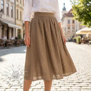 Bombažna tkanina SLUB WASHED sand