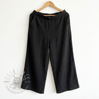 Bombažna tkanina SLUB WASHED black