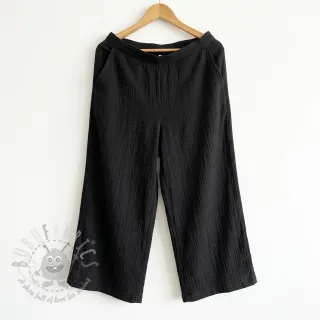 Bombažna tkanina SLUB WASHED black
