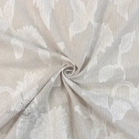 Bombažna tkanina YARN DYED Stripes JACQUARD Flowers sand
