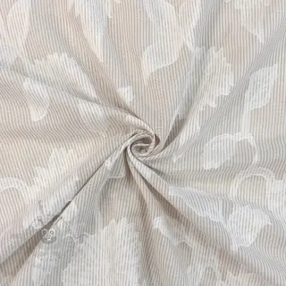 Bombažna tkanina YARN DYED Stripes JACQUARD Flowers sand