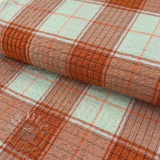 Viskoza CRINKLE Check mint