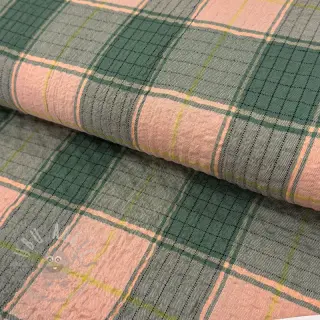 Viskoza CRINKLE Check peach