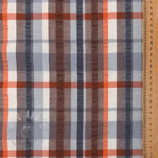 Bombažna tkanina SEERSUCKER YARN DYED Checks blue