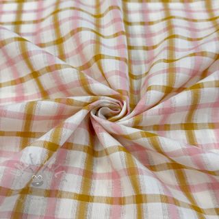 Bombažna tkanina SEERSUCKER YARN DYED Checks ecru