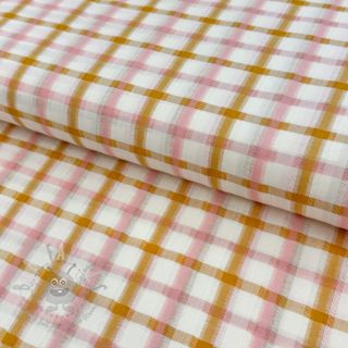 Bombažna tkanina SEERSUCKER YARN DYED Checks ecru