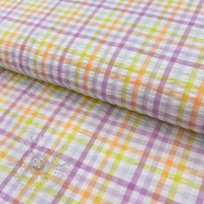 Bombažna tkanina SEERSUCKER YARN DYED Checks multi