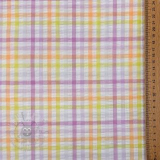 Bombažna tkanina SEERSUCKER YARN DYED Checks multi