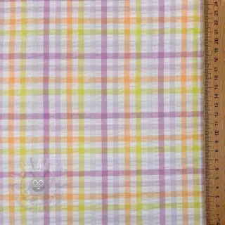 Bombažna tkanina SEERSUCKER YARN DYED Checks multi