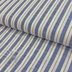 Bombažna tkanina YARN DYED Stripes Nina blue