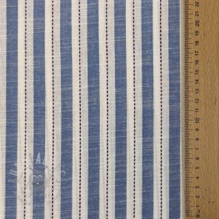 Bombažna tkanina YARN DYED Stripes Nina blue