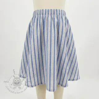 Bombažna tkanina YARN DYED Stripes Nina blue