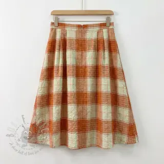 Viskoza CRINKLE Check mint