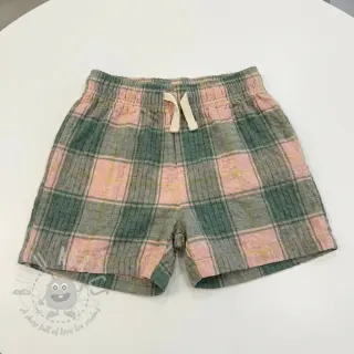 Viskoza CRINKLE Check peach
