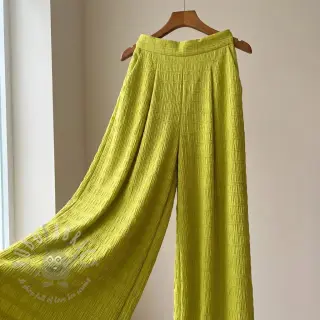 Viskoza CHENILLE JACQUARD lime