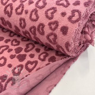 Plaščevina TEDDY Hearts old pink