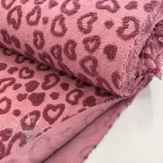 Plaščevina TEDDY Hearts old pink