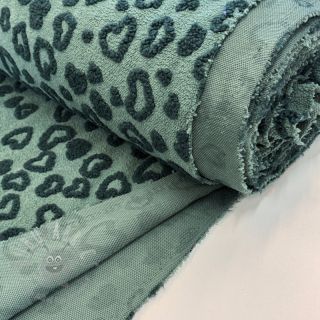 Plaščevina TEDDY Hearts old green