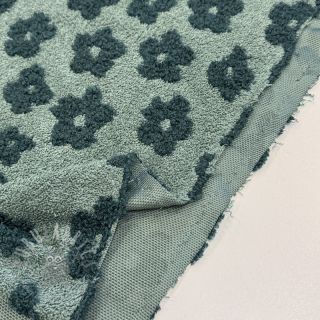 Frotir Knitted flowers old green