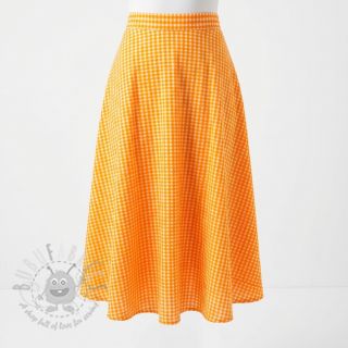 Bombažna tkanina YARN DYED NEON BIG Checks orange