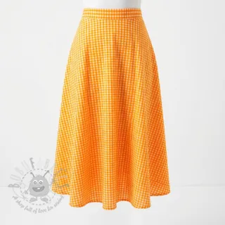 Bombažna tkanina YARN DYED NEON BIG Checks orange