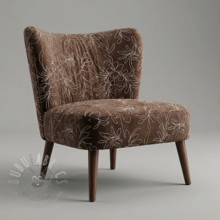 Semiš raztegljiv Tape flower dark brown