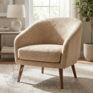 Semiš raztegljiv Tape flower beige