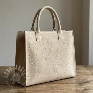 Semiš raztegljiv Tape flower beige