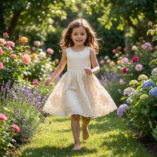 Bombažna tkanina EMBROIDERY Bellagio off white