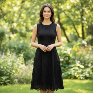 Bombažna tkanina EMBROIDERY Bellagio black