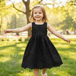 Bombažna tkanina EMBROIDERY Bellagio black