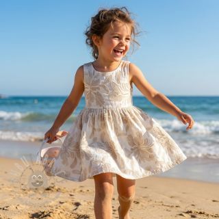 Bombažna tkanina VOILE EMBROIDERY Kim off white