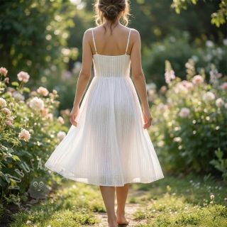 Bombažna tkanina DOBBY Stripe off white