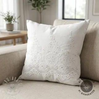 Bombažna tkanina EMBROIDERY Leon border