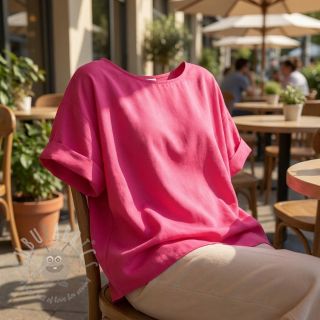 Bombažna tkanina z viskozo fuchsia